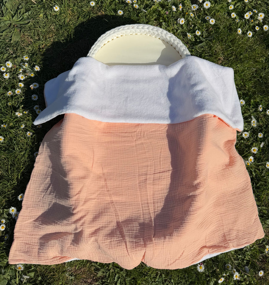 Plaid gaz de coton {Broderie}