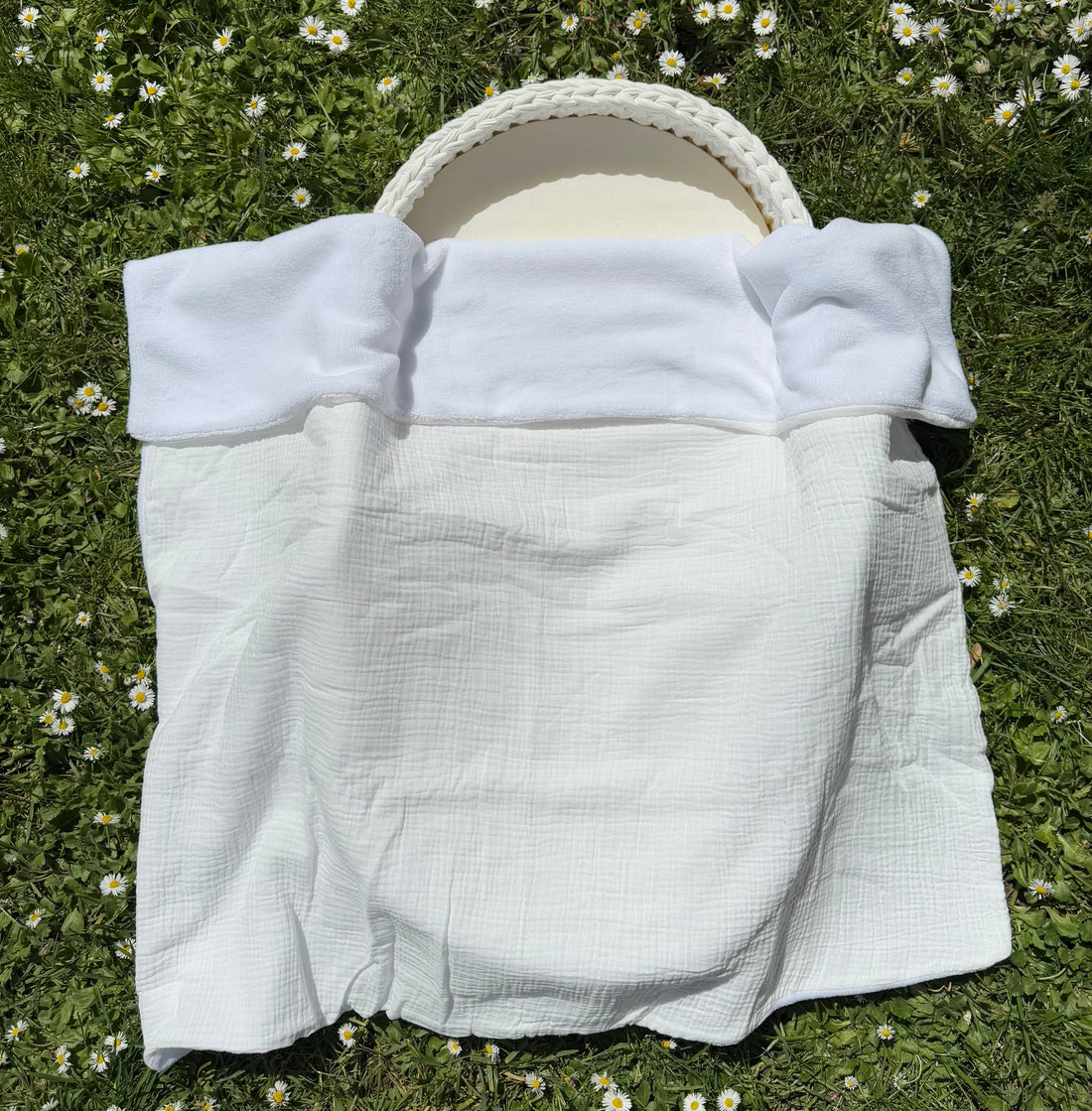 Plaid gaz de coton {Broderie}