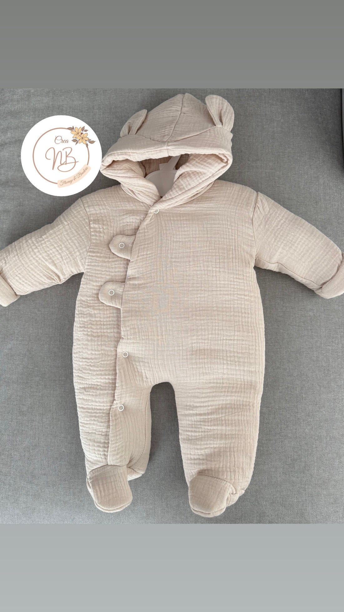 Combinaison pilote gaz de coton {Broderie}