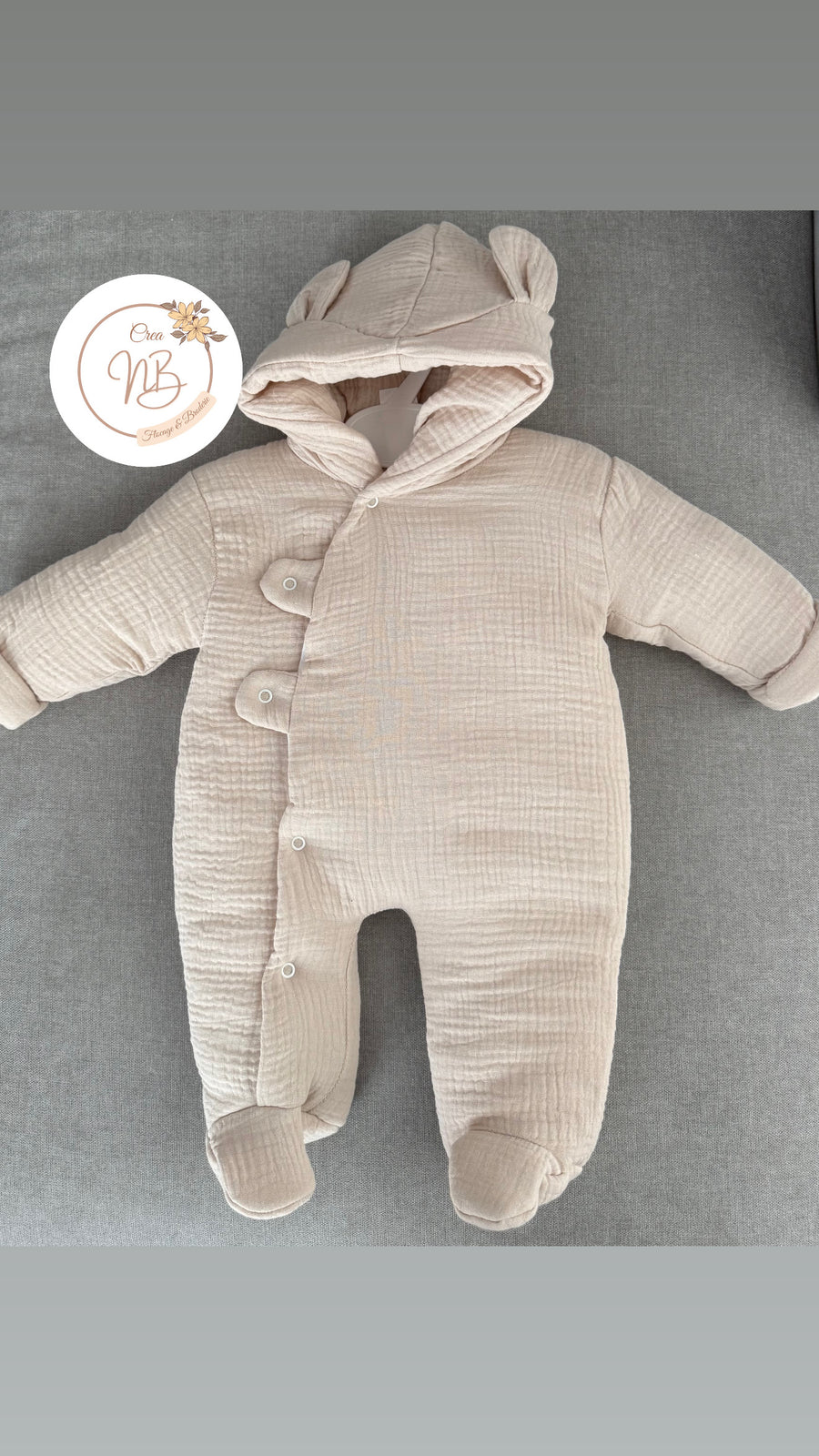 Combinaison pilote gaz de coton {Broderie}