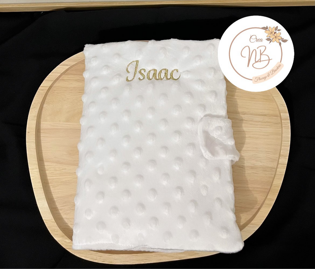 Protège carnet de santé minky {Broderie}