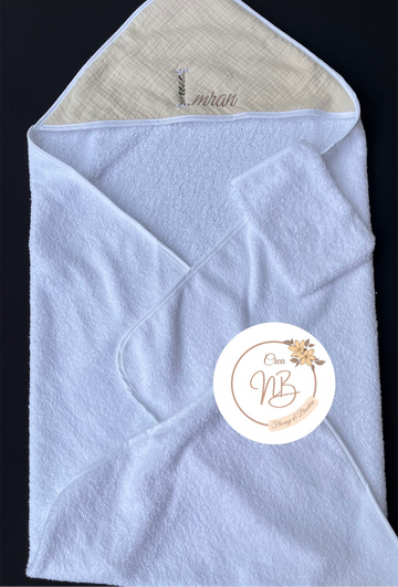 Cape de bain gaz de coton {Broderie}