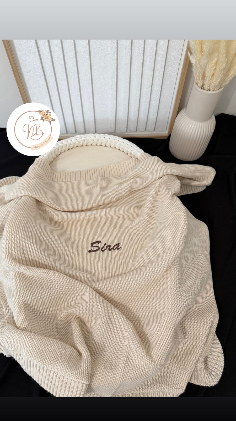 Plaid maille {Broderie}