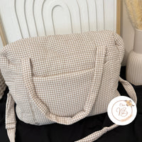 Sac à langer cocon vichy beige