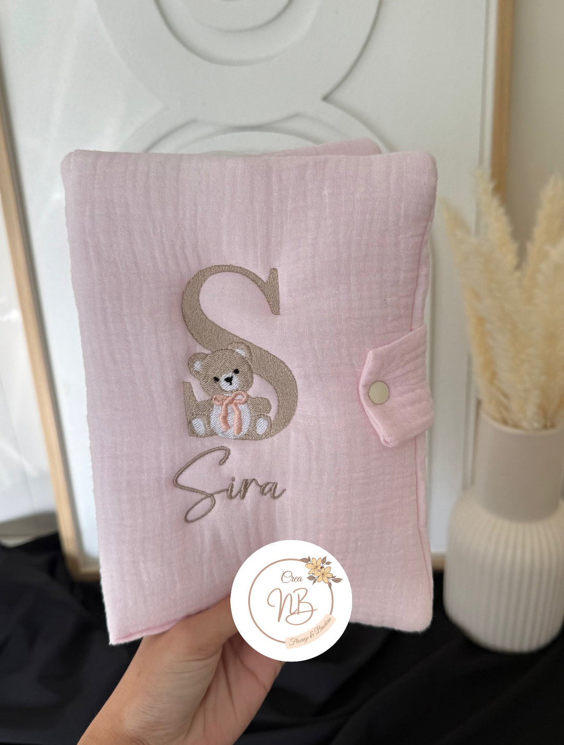 Protège carnet de santé avec lettre Ourson 🧸