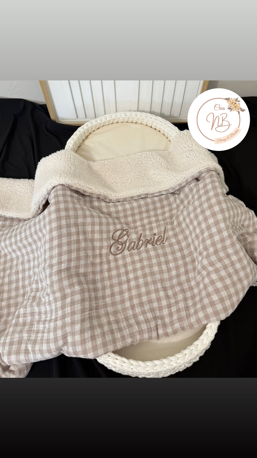 Plaid collection gold / Intérieur Sherpa {Broderie} Confection 1 MOIS