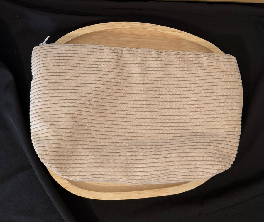 Trousse de toilette velours côtelés {Broderie}