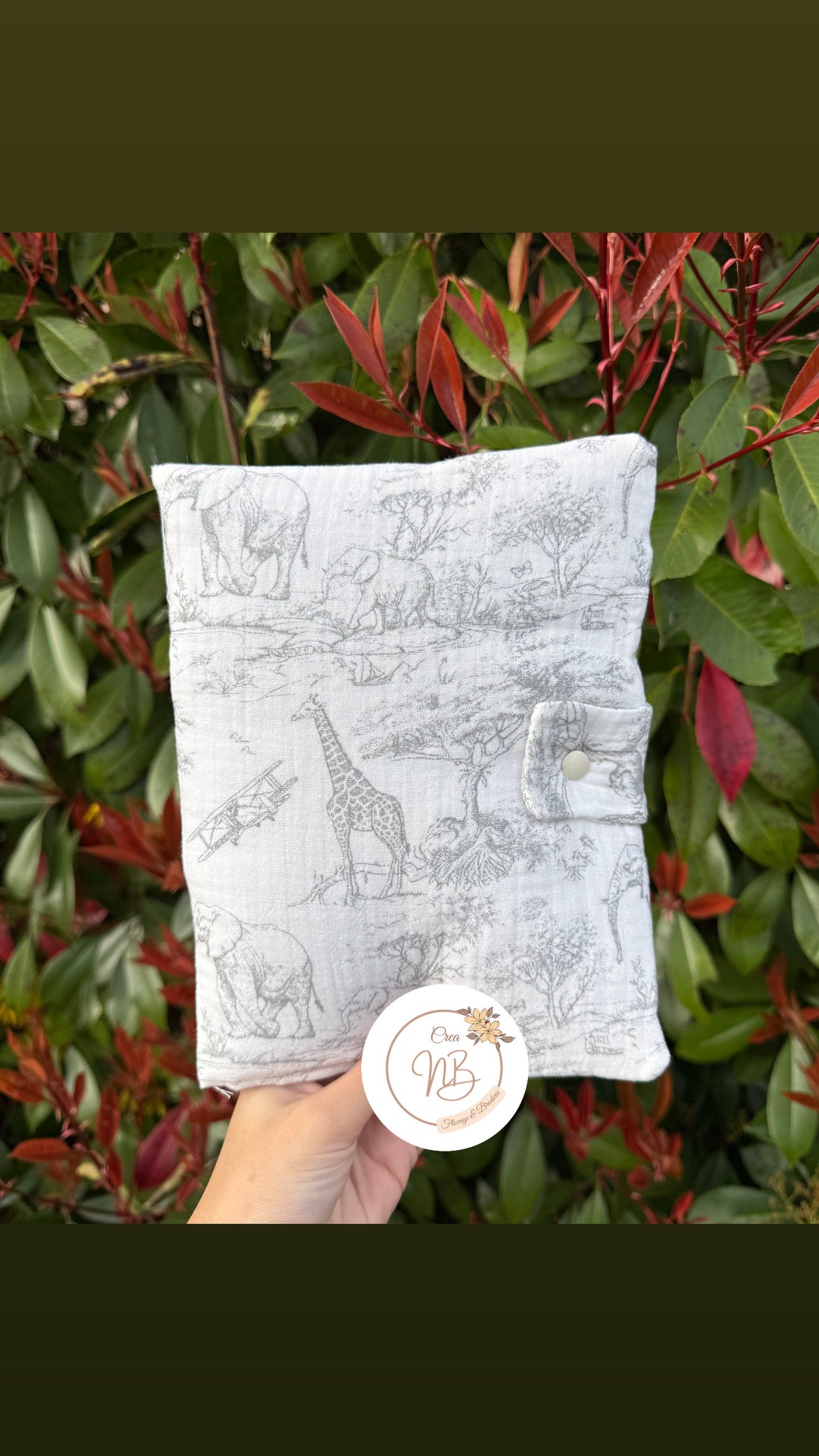 Protège carnet de santé gaz de coton