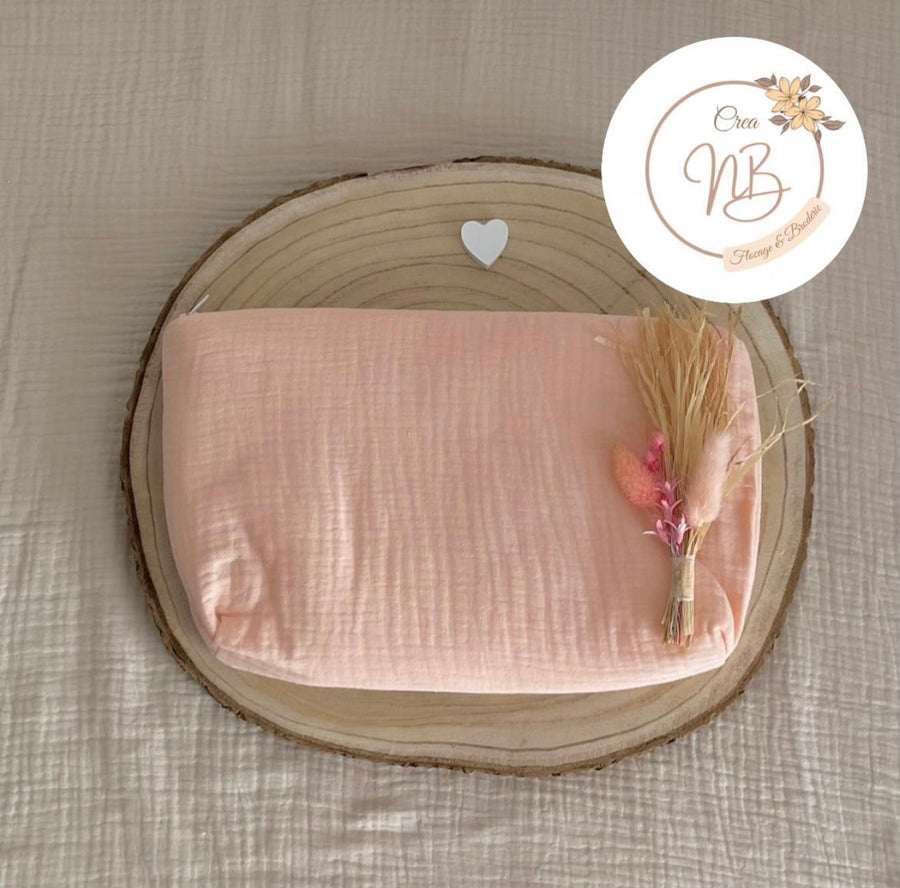 Trousse de toilette gaz de coton {Broderie}