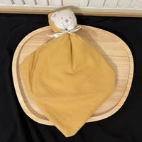 Doudou ours gaz de coton {Broderie}