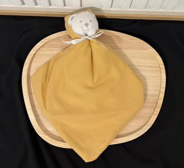 Doudou ours gaz de coton {Broderie}