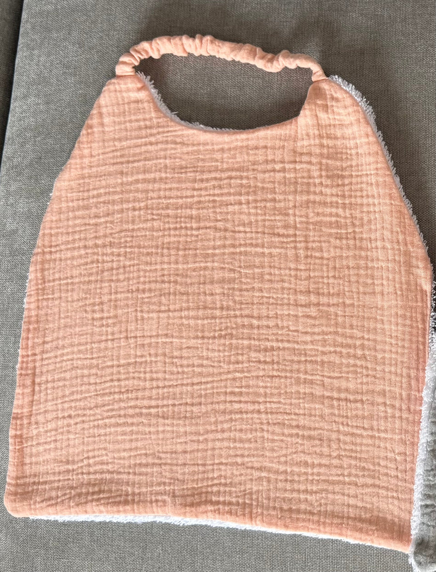 Bavoir gaz de coton {Broderie}