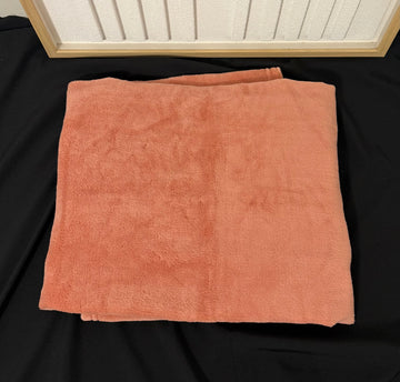 Plaid polaire terracotta {Broderie}