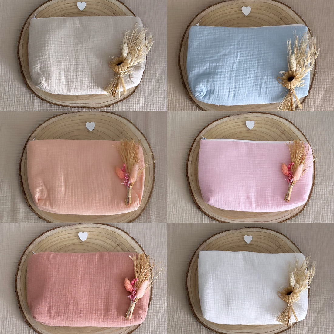 Trousse de toilette gaz de coton {Flocage}