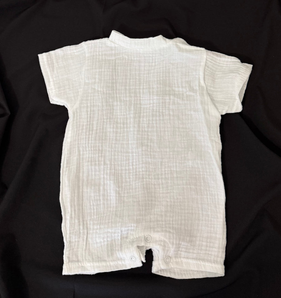 Combinaison short gaz de coton {Avec personnalisation en flocage}