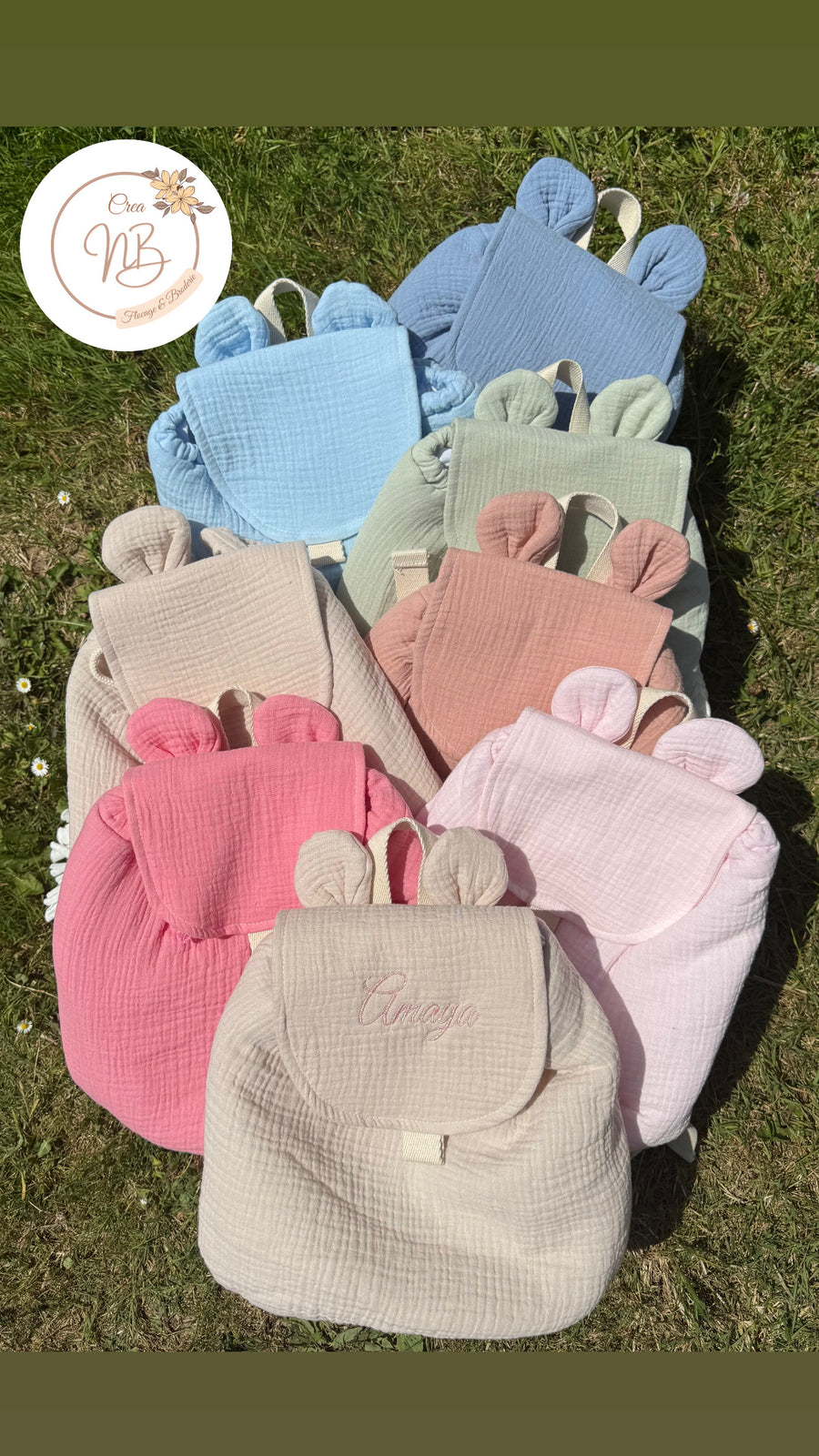 Sac à dos gaz de coton {Broderie}