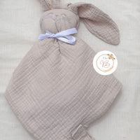 Doudou attache tétine gaz de coton