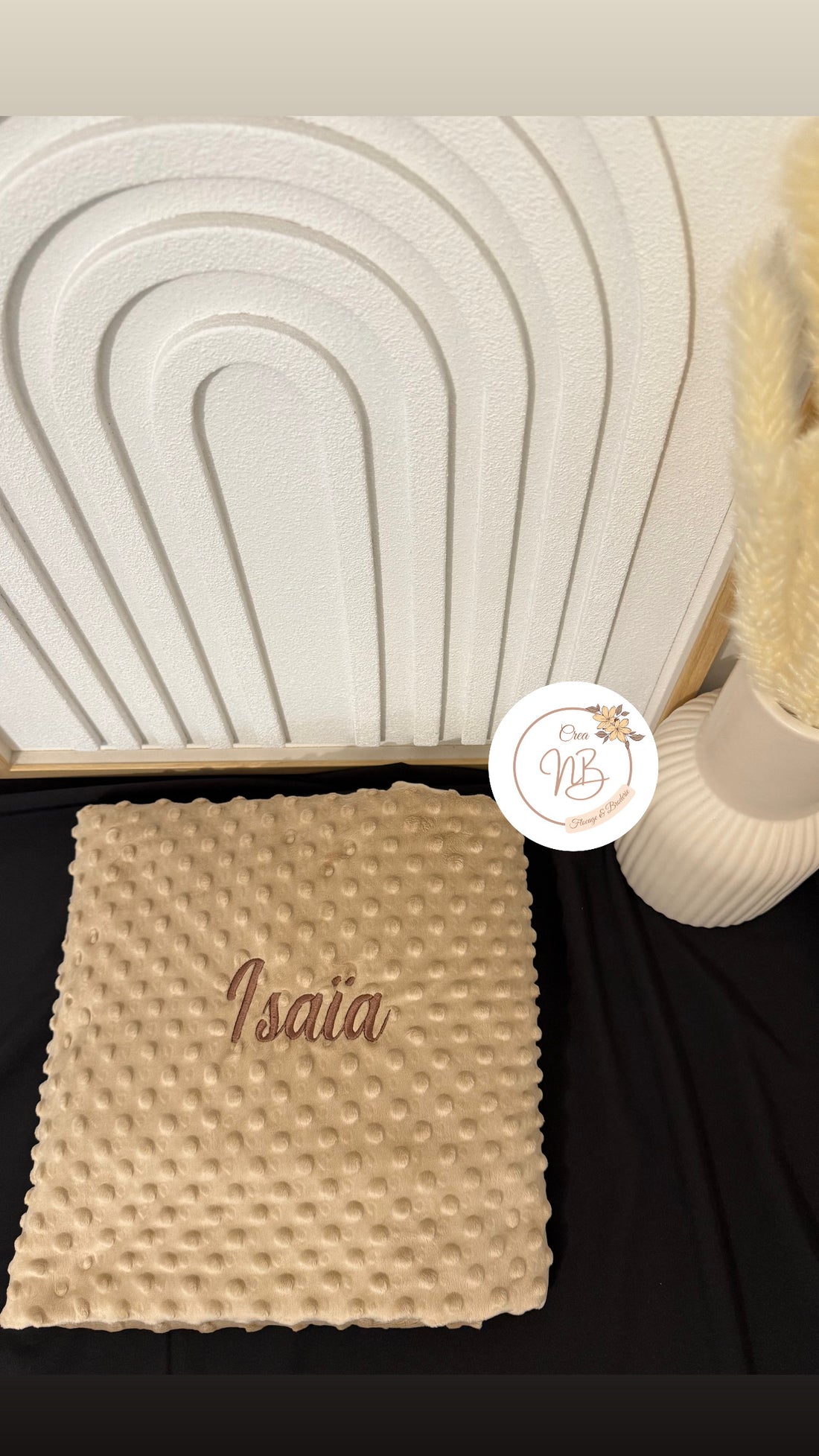 Plaid minky {Broderie}