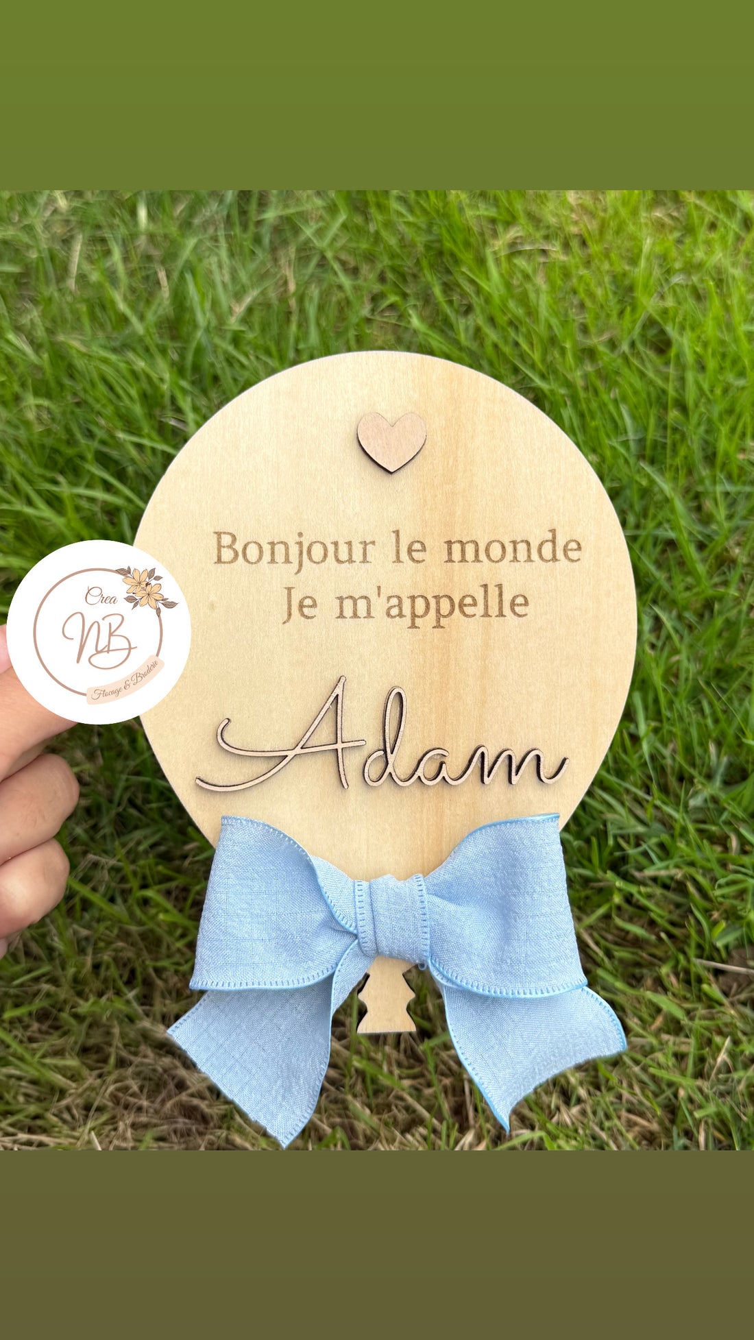 Plaque naissance bienvenue