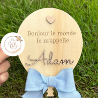 Plaque naissance bienvenue