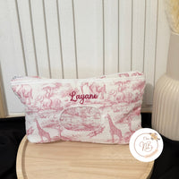 Trousse de toilette avec compartiment lingette