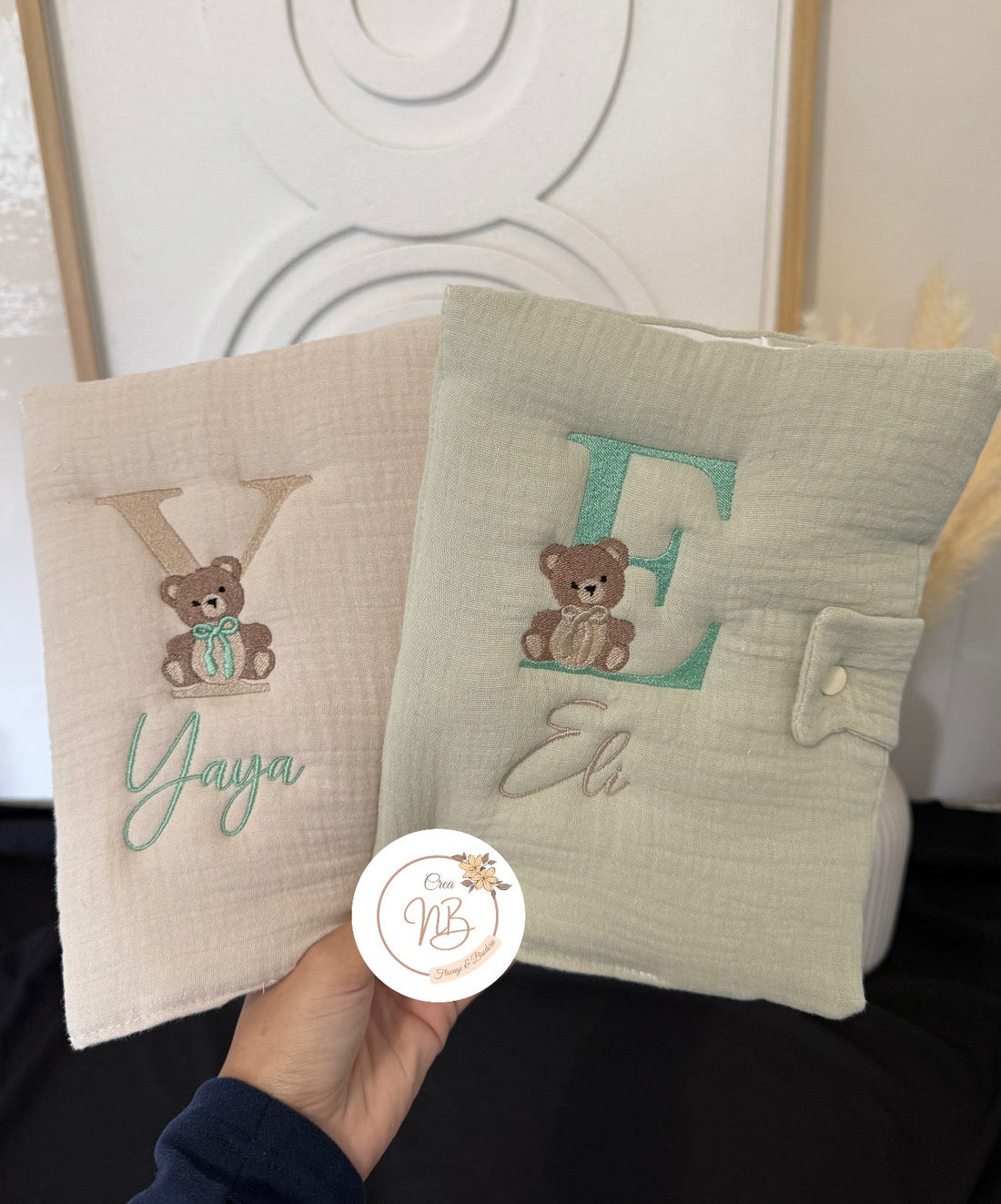 Protège carnet de santé avec lettre Ourson 🧸